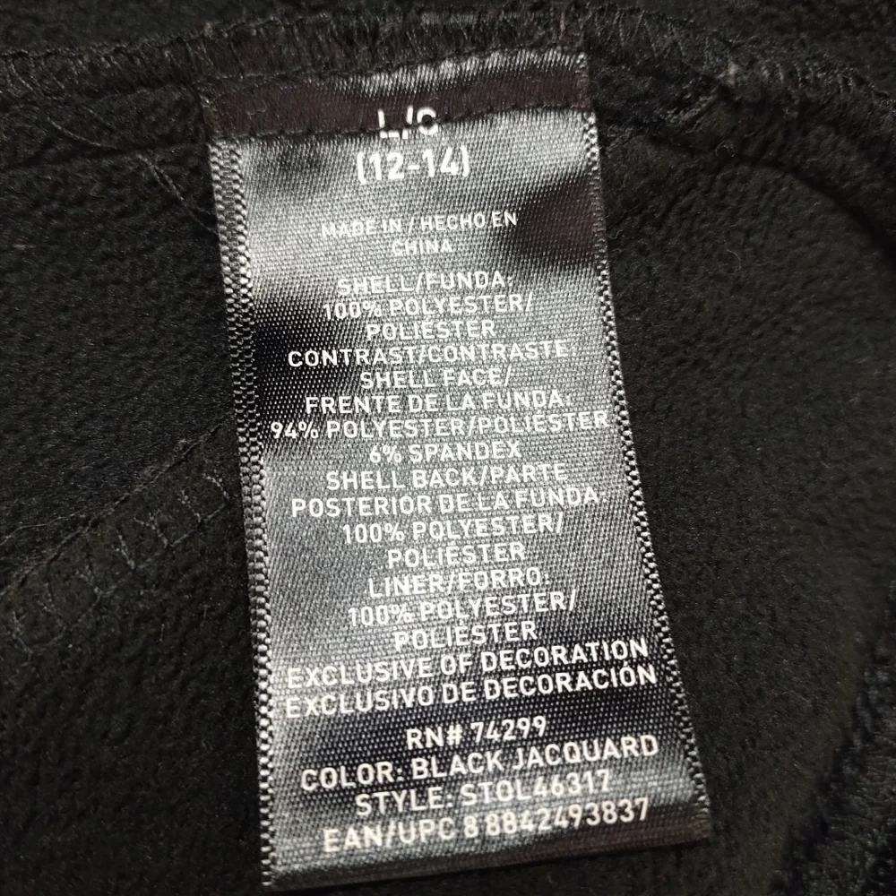 Swiss Tech Men's 2-Tone Dual Fabric Black Zip Up Jacket Size L